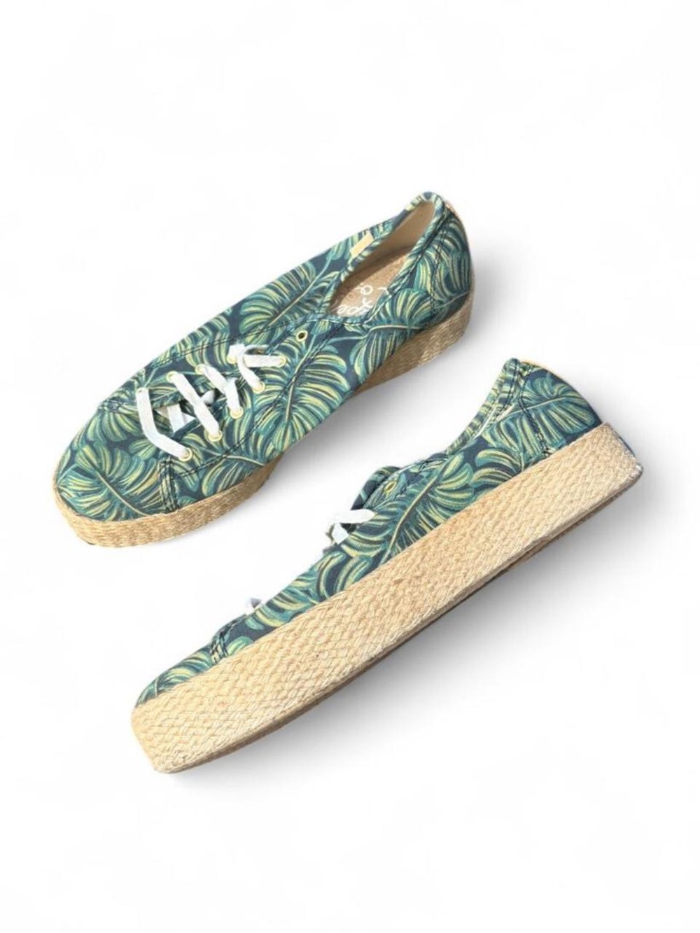 Keds x Rifle Paper Co. Triple Kick Palms Platform Sneakers – Green, 8.5